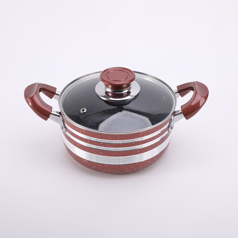 Fábrica de cuatro piezas maceta de piedra maifan olla de regalo colorido conjunto de olla boutique no fumadores wok Antiadherente al por mayor