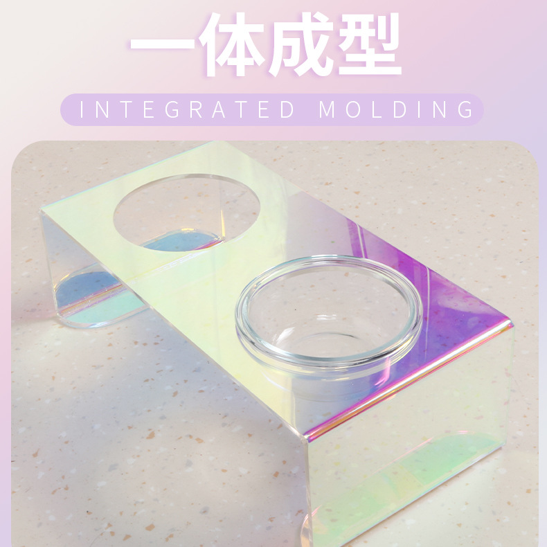 Mascotas gato perro colorido cuello protector mesa de comedor vidrio tazón de arroz tazón de agua tazón de agua tazón doble tazón mesa para mascotas de una pieza