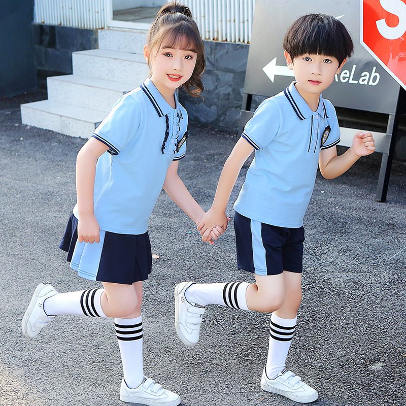 小学生校服夏装英伦学院风短袖儿童班服夏季套装幼儿园园服毕业服