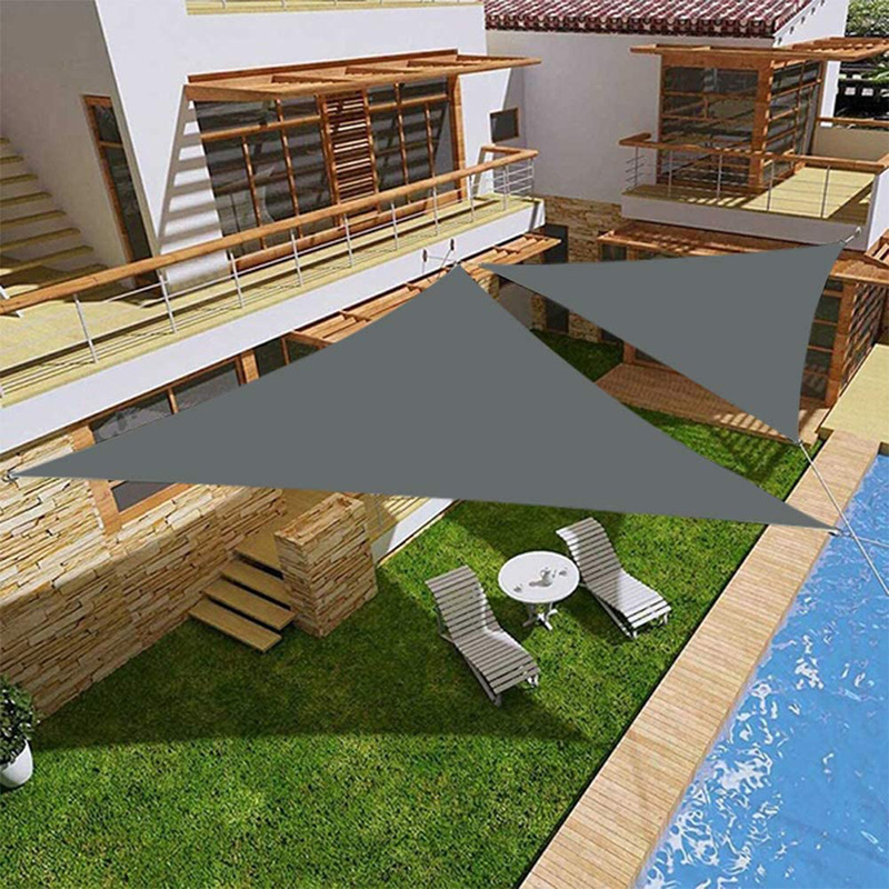 Ventas transfronterizas al aire libre de vela de sombrilla triangular impermeable vela de sombrilla UV cuatro ángulos sombrilla sombrilla sombrilla sombrilla