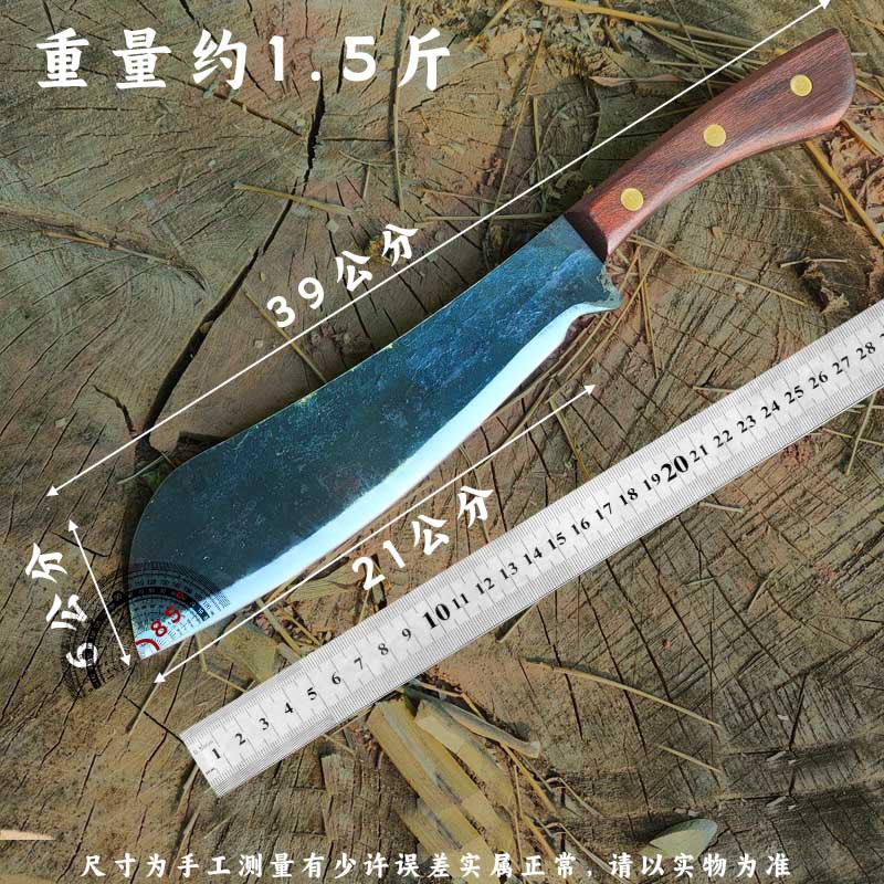 Machete Forjado a Mano para Exteriores de Acero al Manganeso y Madera, Forjado a Mano, para Acampar y Supervivencia image 9
