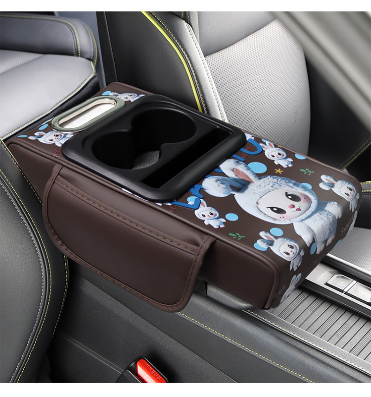 Car Armrest Box Heightening Pad Memory Foam Universal Tissue Box Central Armrest Support Protective Cover Extended and Widened