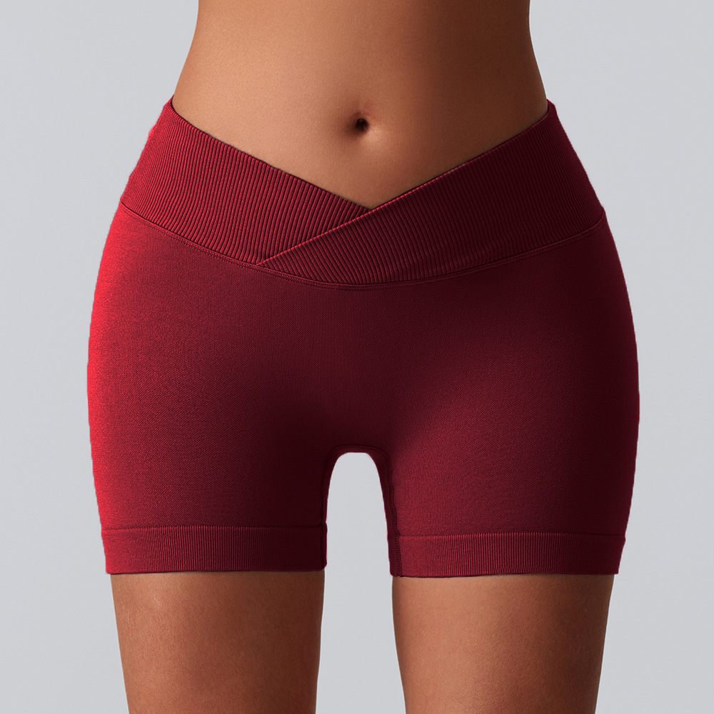 Europa y América sin costuras pantalones cortos de correr transpirables deportivos, pantalones cortos, pantalones cortos de cintura alta, pantalones cortos, pantalones cortos, pantalones cortos