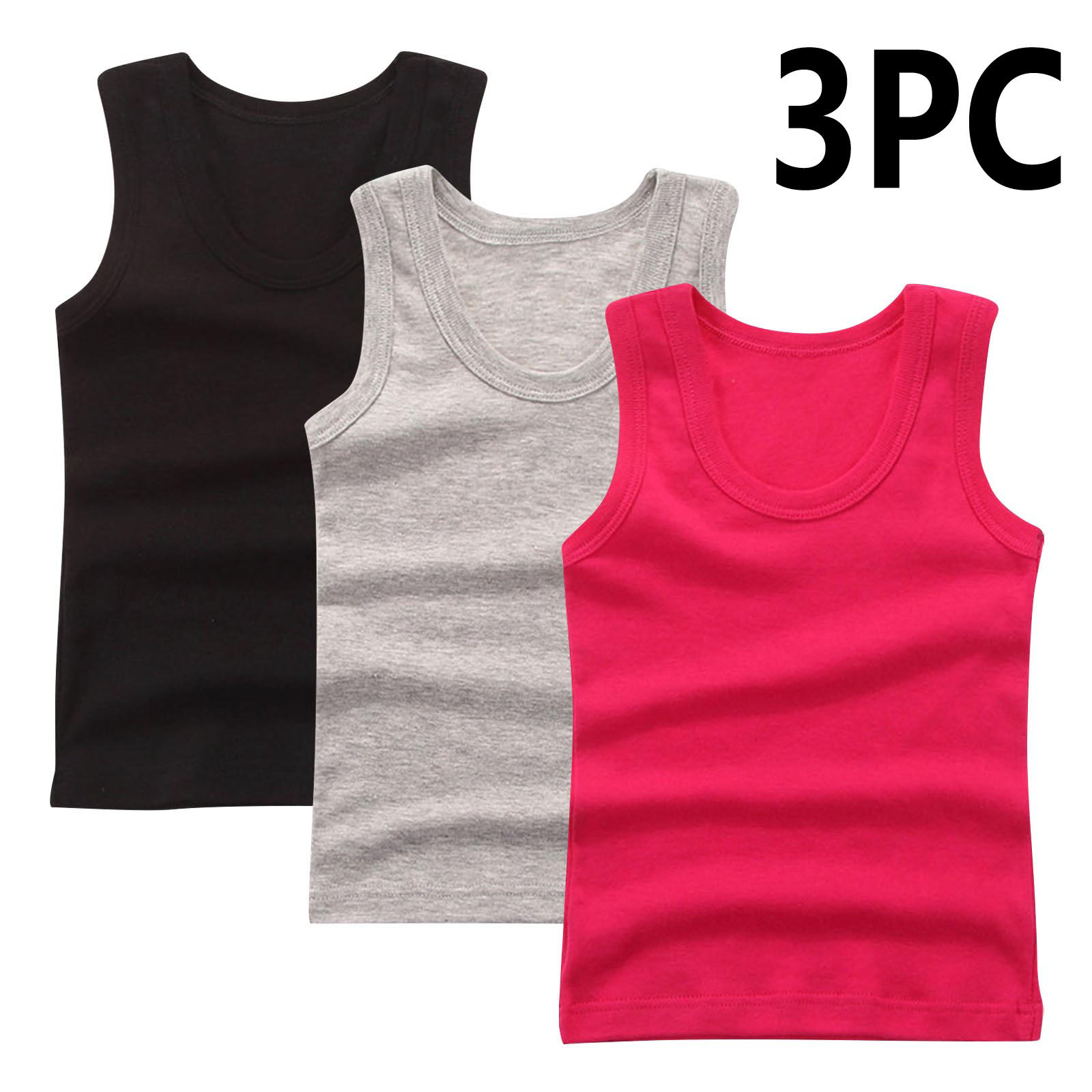 DK tank top-red+grey+black