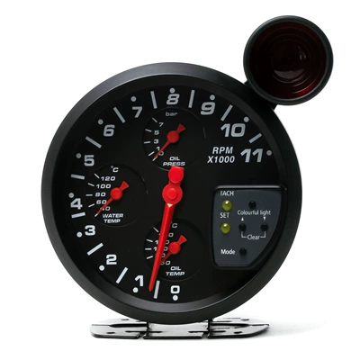 Car Modification 5inch Four-In-One Transition automobile instrument - with-dofi-mark-black