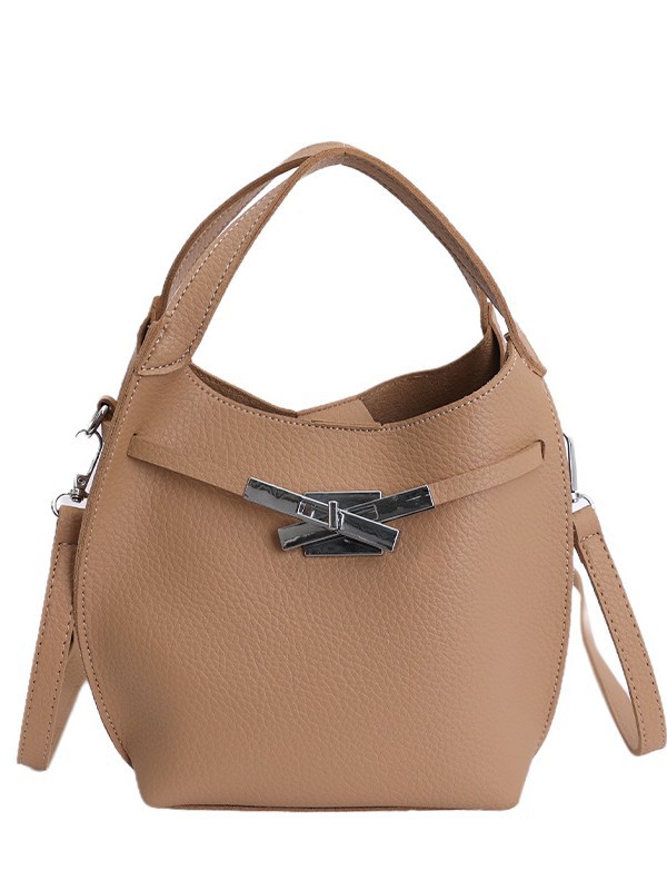 Bolso de mujer nuevo estilo coreano nicho de moda lichi bolso de cubo portátil de alta sensación de ocio mochila de viaje
