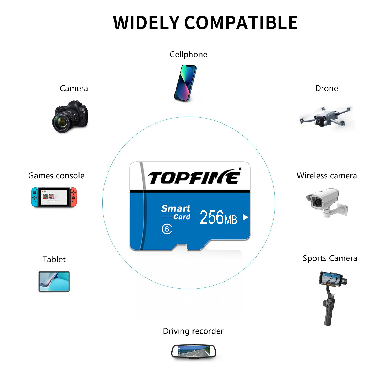 Memory card, mobile phone, camera, headphones, bluetooth