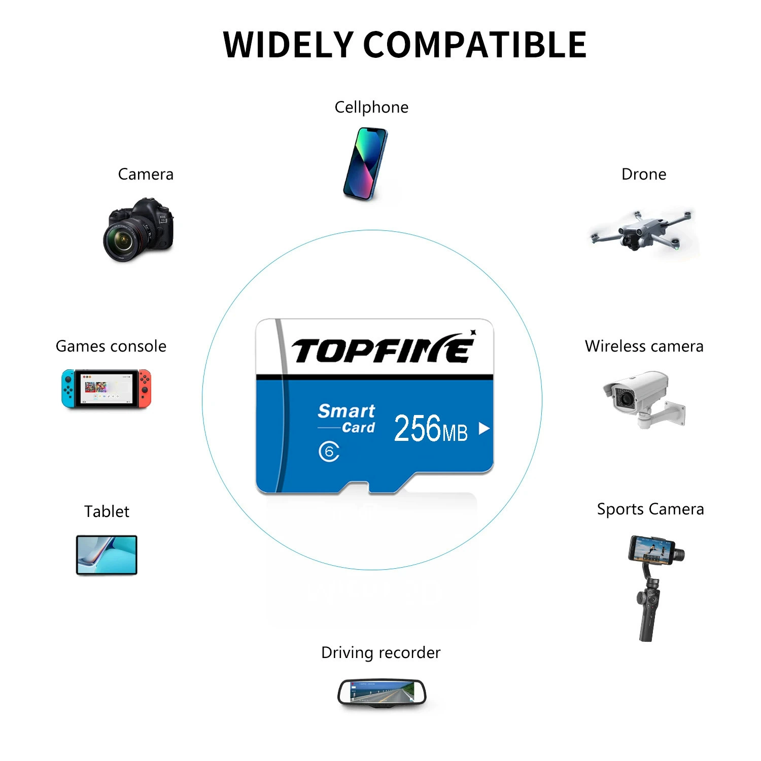 Memory card, mobile phone, camera, headphones, bluetooth