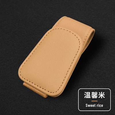 sun visor clip multifunctional – Car Glasses Clip/Bill Clip - beige