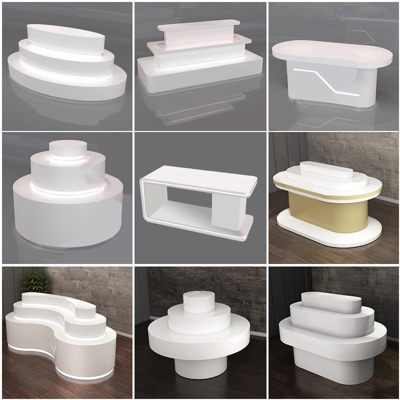Custom-Made Painted Irregular-Shaped Technology Smart Showroom Exhibition Stand Display Cabinet Oval-Shaped Island Flow Table Illuminated Experience Table Custom-Made Painted Irregular-Shaped Technology Smart Showroom Exhibition Stand Display Cabinet Oval-Shaped Island Flow Table Illuminated Experience Table