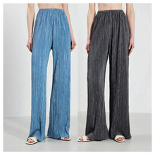 口碑镇店神裤 韩国进口一片式裸感舒适垂顺纸片人压褶空气裤