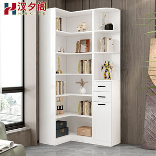 Corner Bookshelf Storage Rack Floor-Standing Home Corner Cabinet Modern Minimalist Living Room Wall Storage Cabinet Multi-Layer Bookcase S^