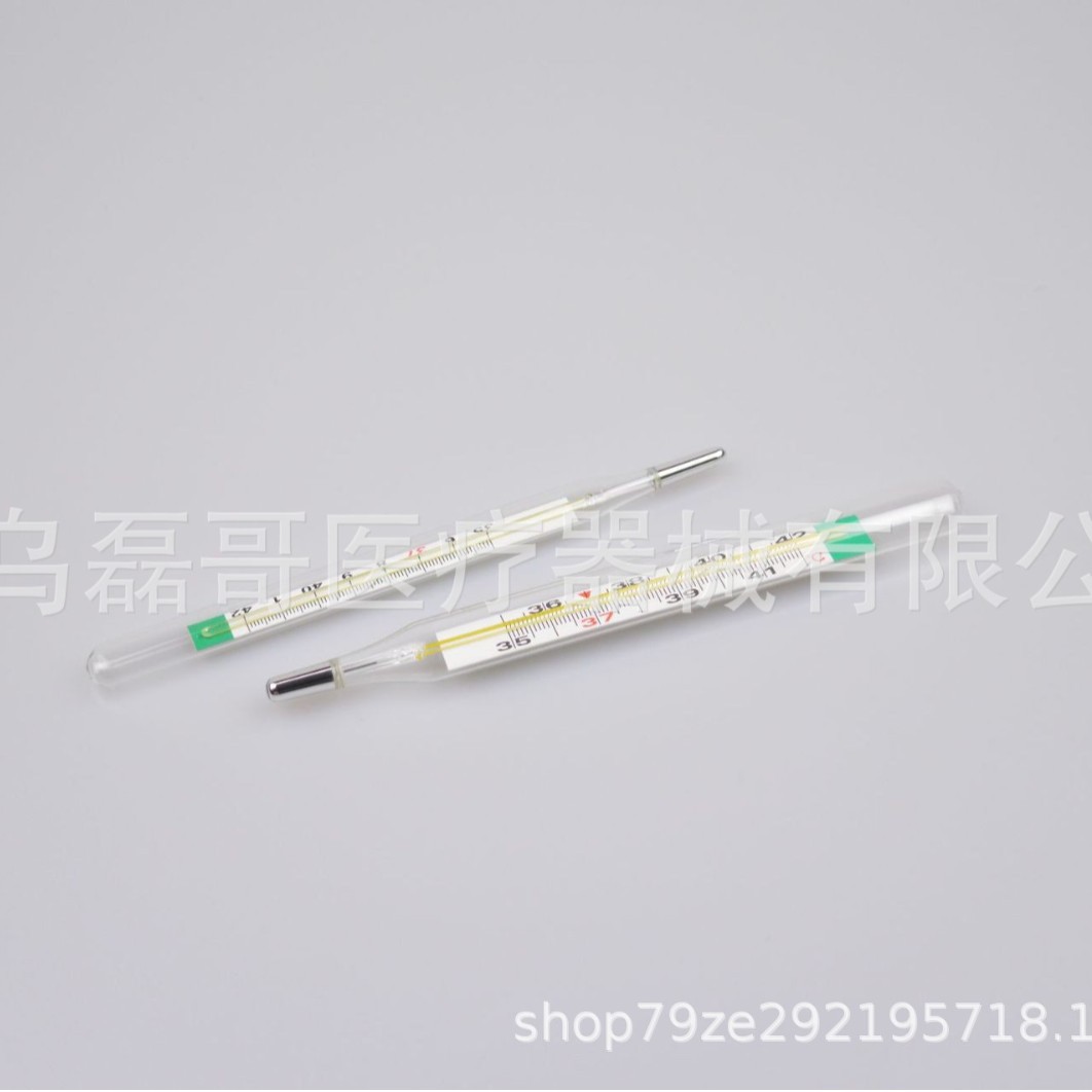 Liquid Alloy Glass Thermometer Mercury-free Silver Thermometer Baby Armpit Household High-precision Thermometer