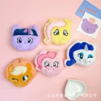 Мультяшный пони скрипит плюшевые подвески мягкие броши DIY милые фиолетовые аксессуары аксессуары