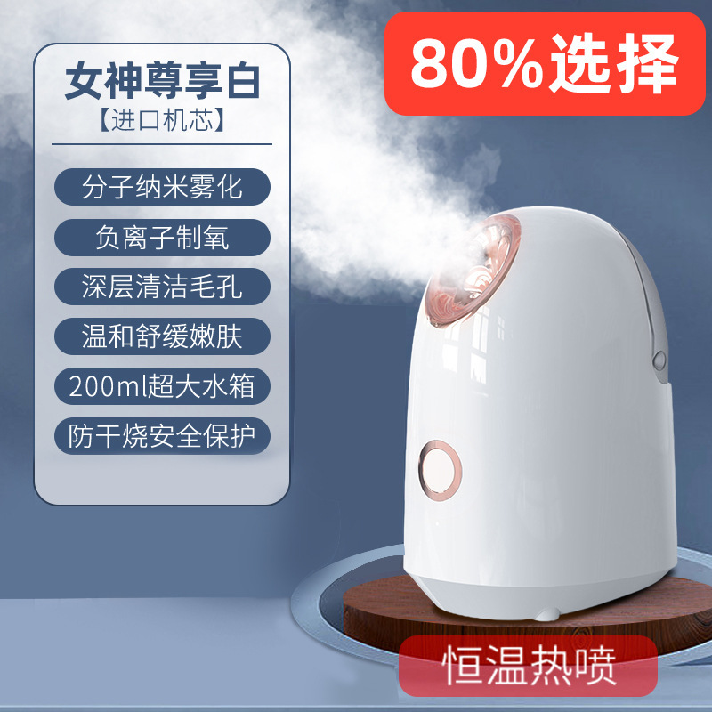 冷热双喷蒸脸器美容院专用家用补水喷雾机打开毛孔保湿热喷蒸脸仪|undefined