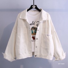 白色牛仔外套女学生2025年新款中大童小女孩韩版百搭休闲夹克上衣