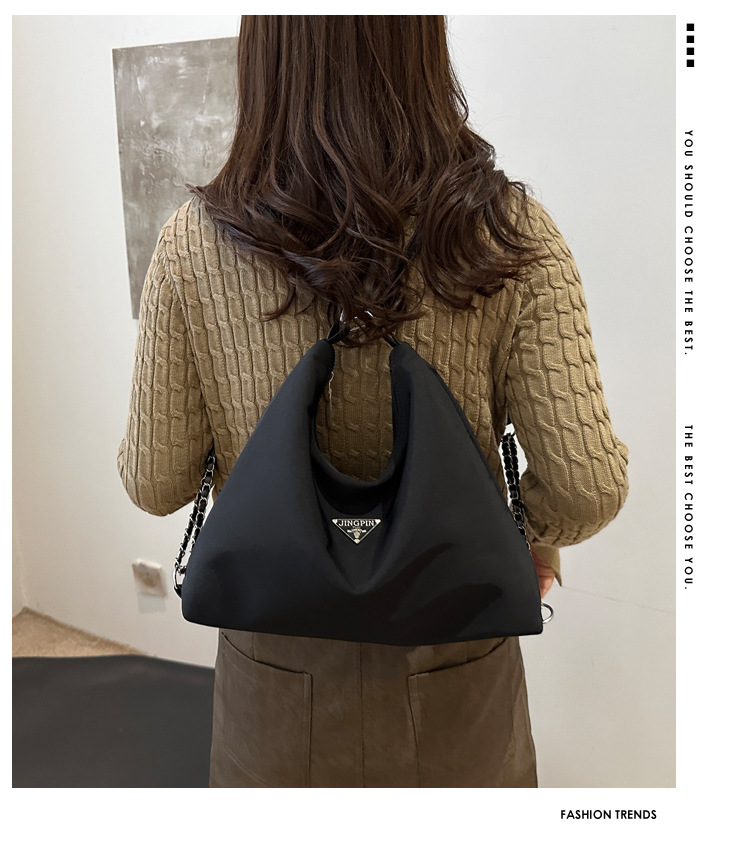 Cross-border high-end, large-capacity nylon bag for women, 2024 new trendy backpack, single-shoulder tote bag, commuter bag details Picture