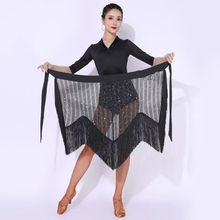 新款拉丁舞练功服女性感流苏臀巾舞蹈服成人女秋季新款舞裙半身裙
