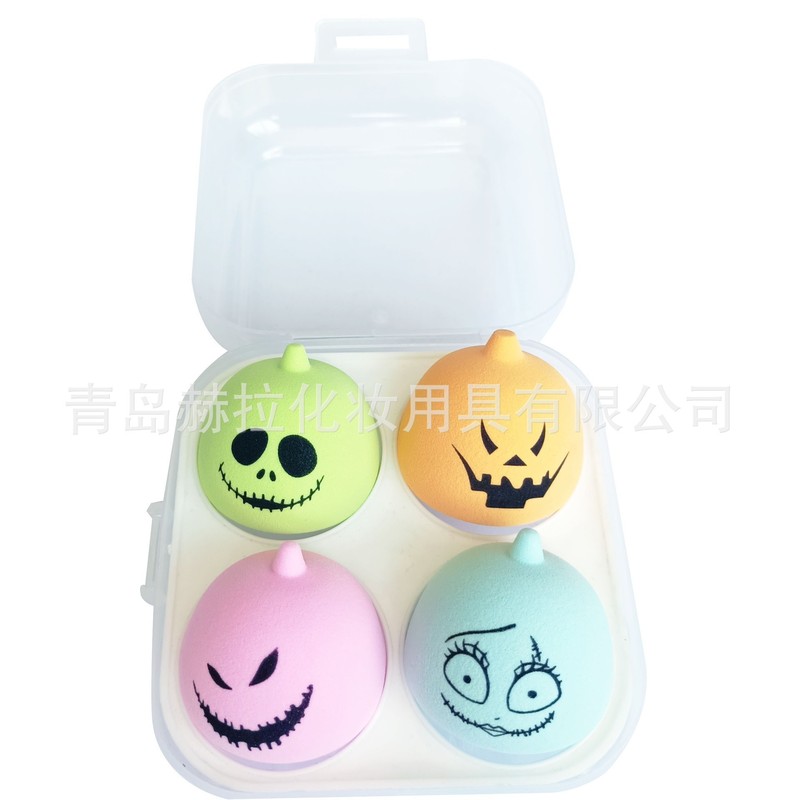 メーカーハロウィーン鬼顔カボチャ水滴ボックス加工多図案異形カラー印刷表情パフ幽霊|undefined