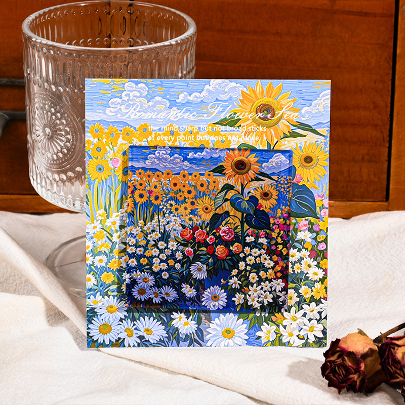 クリエイティブ油絵ゴッホ星月夜日の出印象北欧インアートマグネット装飾世界有名な絵画冷蔵庫マグネット|undefined