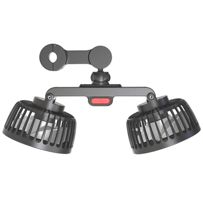Powerful Rear-Row Mini Fan, a Popular Cross-Border Product for Summer, Adjustable and Dedicated for Car Use, 12V Multifunctional Car Fan (Digər kiçik elektrik cihazlar) - new-chair-back-double-head-fan