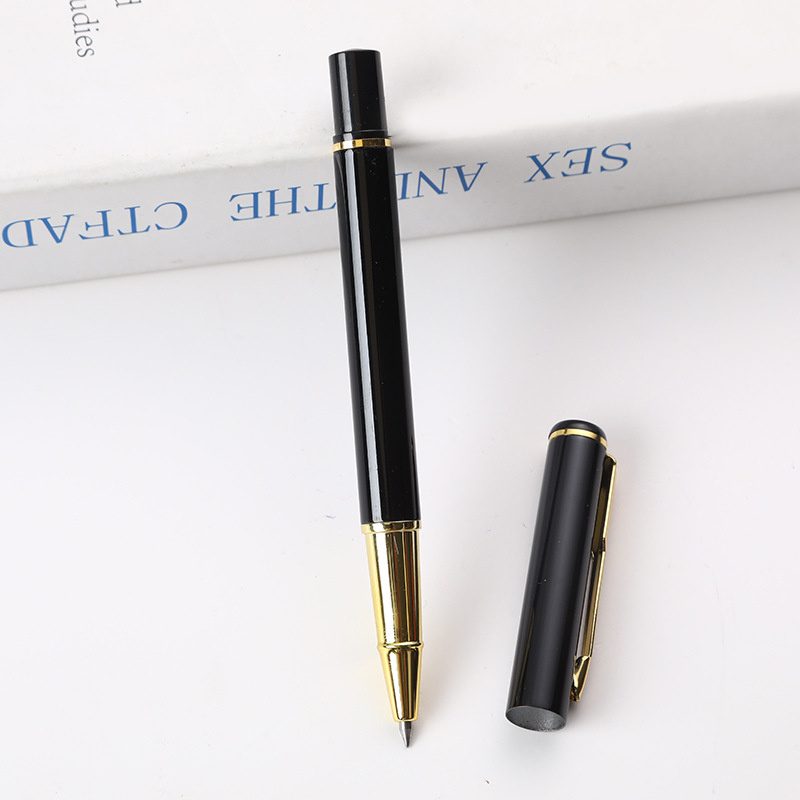 Inventario simple bolígrafo de metal de alta calidad bolígrafo comercial neutro bolígrafo láserogo hotel publicidad regalos bolígrafo de firma