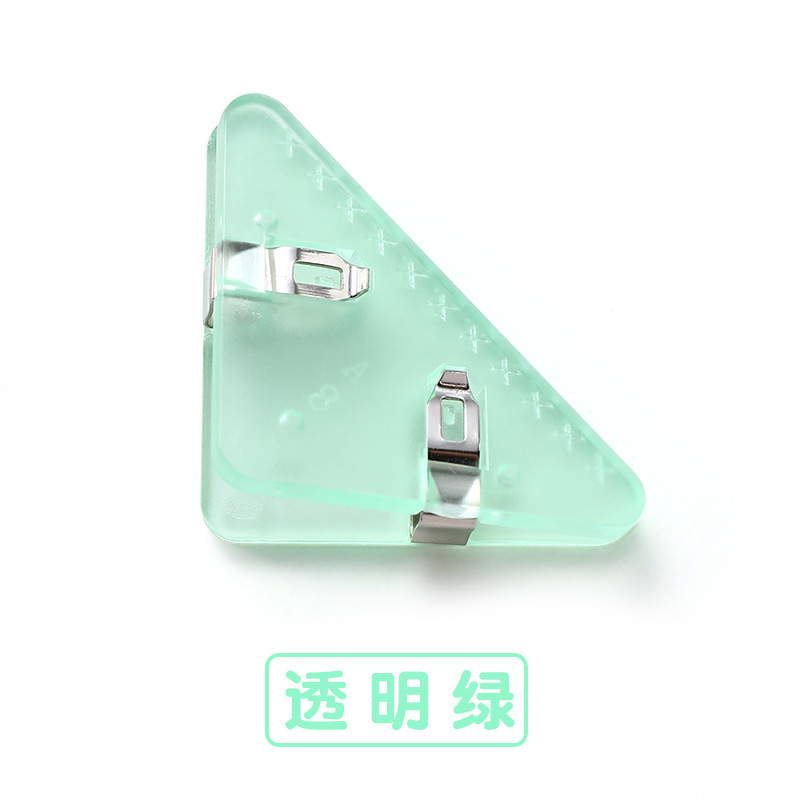 삼각클립 투명 그린(미끄럼 방지 디자인)