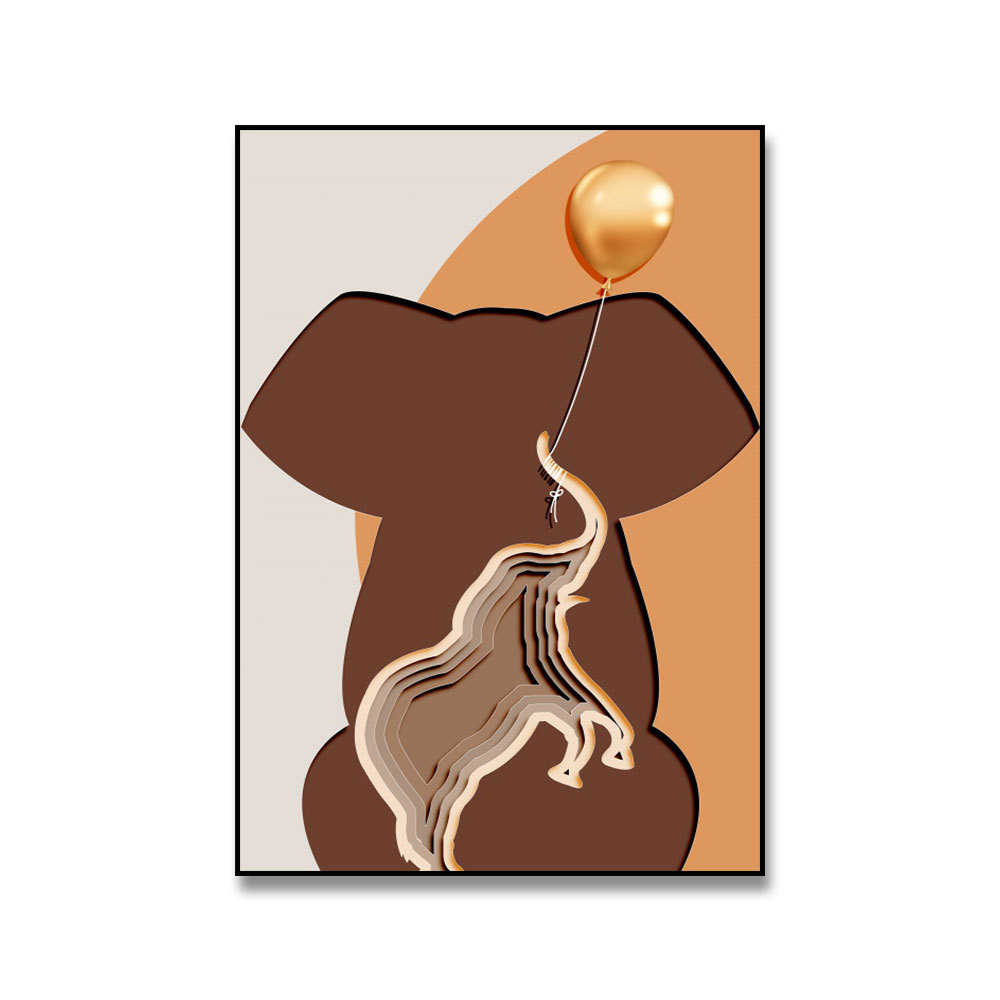 Brno pintura hueco moderno minimalista elefante pasillo pintura decorativa salón pintura hecha a mano pintura real