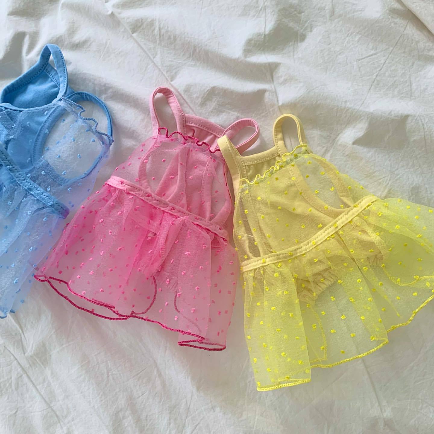 新款宠物吊带裙夏季薄款透气网纱狗狗衣服小型犬幼犬猫咪跨境批发