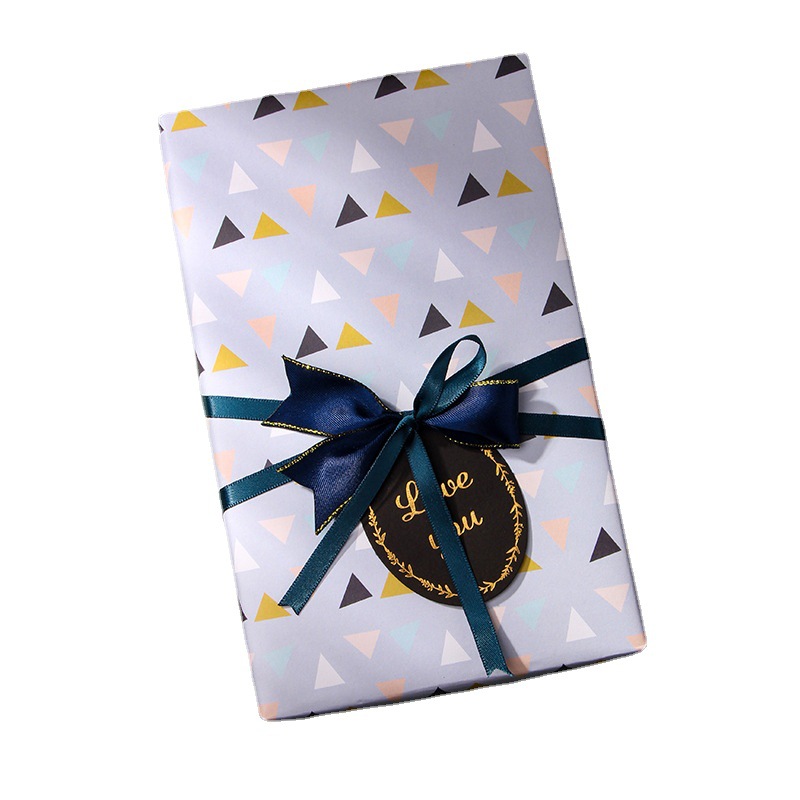 Transfronterizo nuevo 80g papel Kraft blanco papel de regalo de cumpleaños del Día de San Valentín papel de regalo DIY papel de línea al por mayor