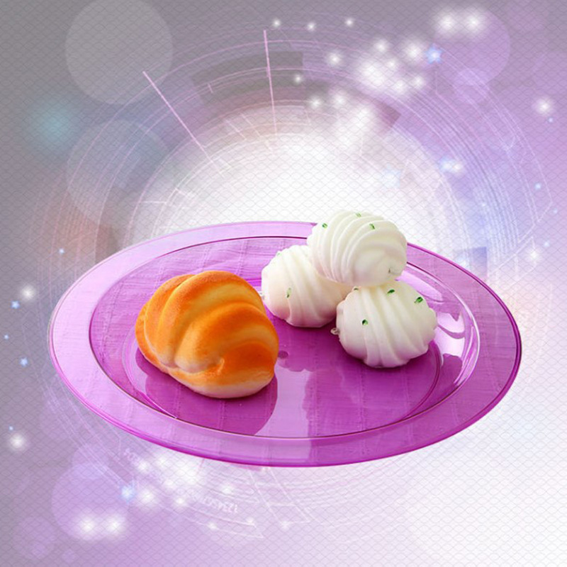 Taizhou source factory direct PS fruit plate round disposable plastic plate plastic tray KD001