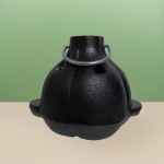 铸铁BBQ烧烤炉蒜头铁锅桔子茶焖栗子干果无涂层双耳