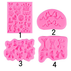 DIY Multiple Crown Butterfly Knot Shaping Sugarpaste Silicone Mold Soft Clay Clay Casting Resin Accessories Decor Wholesale