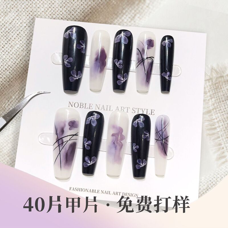 Matte New Style Wearable Nails, Ancient Chinese Style Pre-Made Nails, Bamboo Detachable Nail Stickers, Fake Nails Wholesale Matte New Style Wearable Nails, Ancient Chinese Style Pre-Made Nails, Bamboo Detachable Nail Stickers, Fake Nails Wholesale