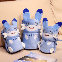 可爱卡通动物卷毯午睡午休毯子空调毯膝盖毯小毯子旅行毛毯