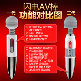 Leten Thunder Storm Lightning AV Vibration Massage Stick Female Masturbator Vibrator Box Gauge: 21/Box