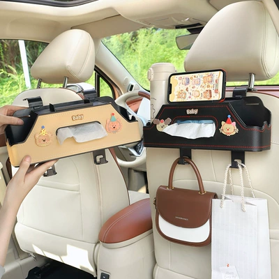 Car Seat Back Multi-Functional Storage Car tissue box/set