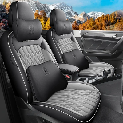 Modelə uyğun (Original) oturacaq örtükləri All-inclusive Four Seasons GM Seat - elegant-gray-technical-cloth-memory-foam-version-note-the-model-year-all-in-one-rear-package