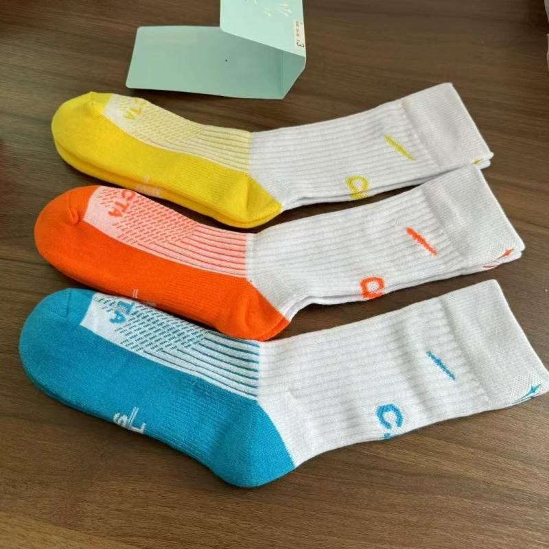 High boots, trend socks, with embroidery, for running