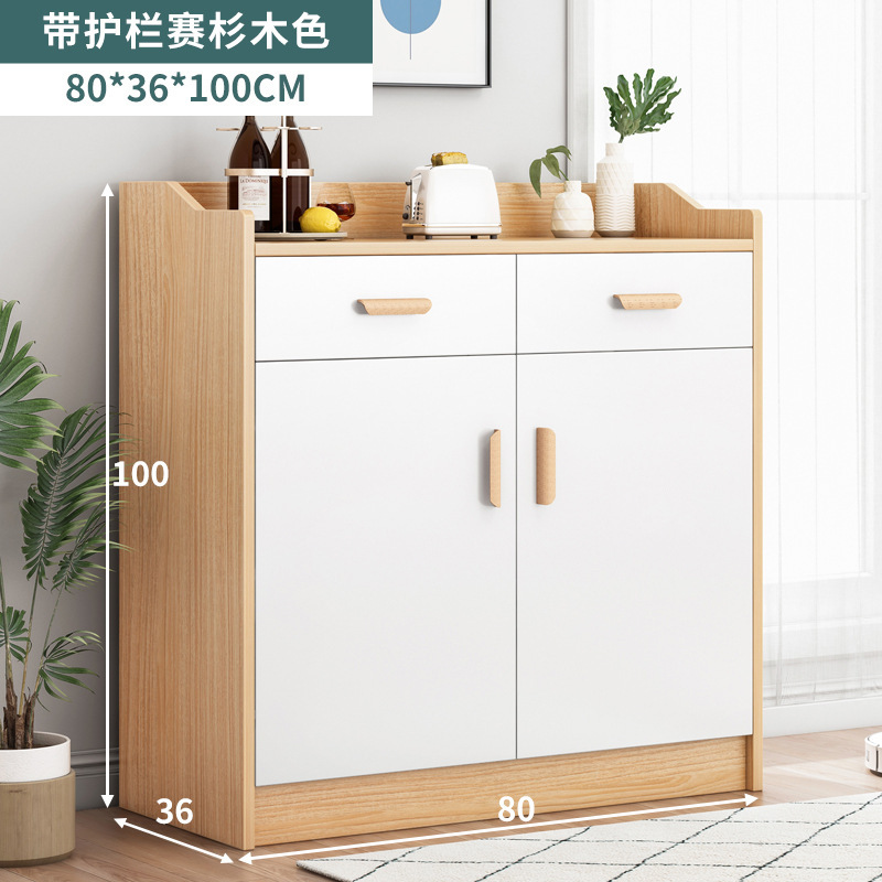 Aparador, sala de estar, contra la pared, gabinete de té integrado, gabinete de almacenamiento para el hogar, estante de almacenamiento para el hogar, gabinete de preparación multifuncional simple