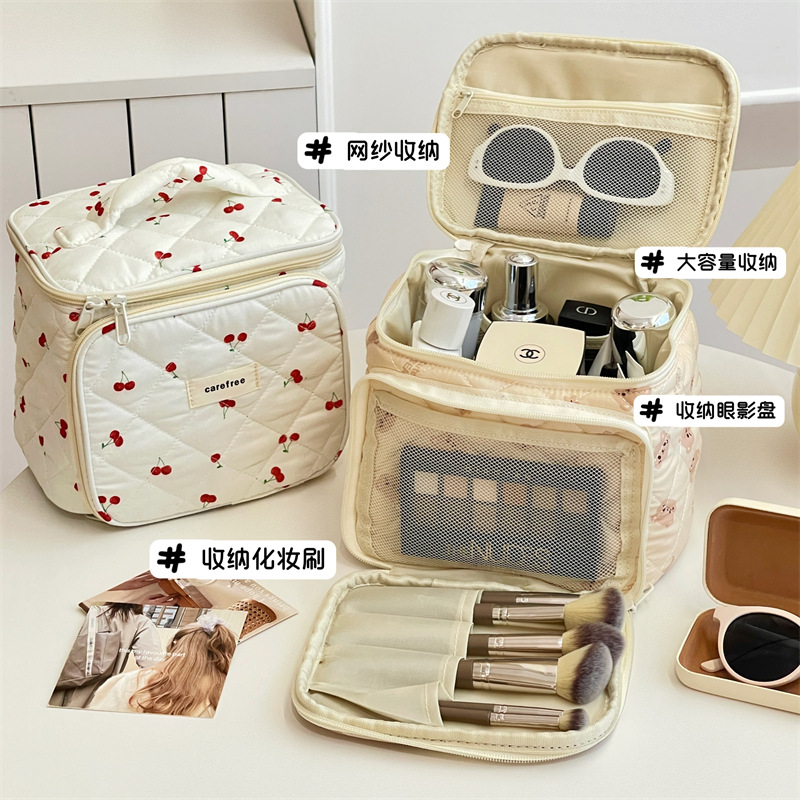 2025 nuevo estilo para llevar bolsa de cosméticos de partición portátil bolsa de almacenamiento portátil impermeable de gran capacidad bolsa de lavado