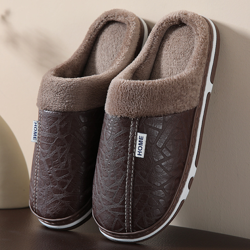 Pantuflas de Algodón Térmicas de Peluche para Casa de Invierno