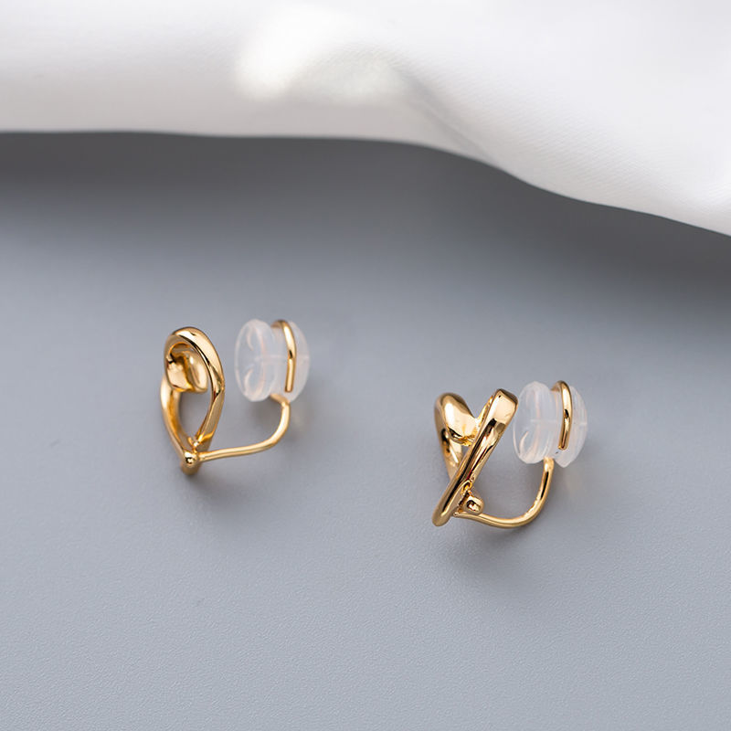 1 Pair Quantity 1 Pair Simple Style Heart Shape Plating Alloy Ear Studs