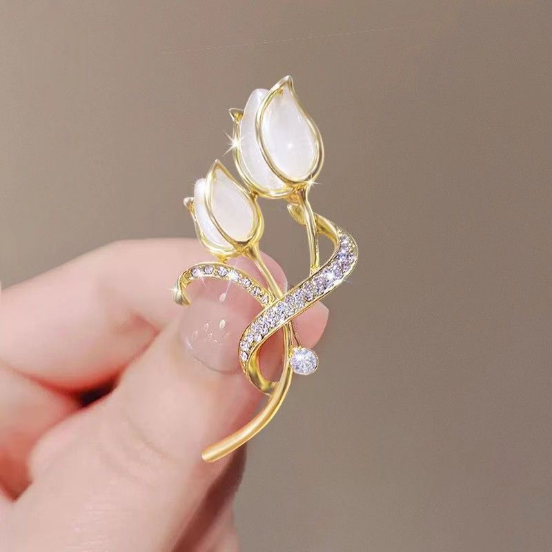 Alfinete de flor elegante para mulher com pérolas estilo coreano_voghion.com