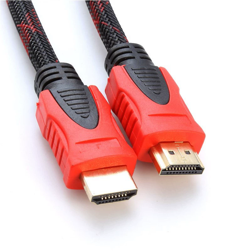 Красная черная сеть HDMI-кабель оптовая версия 1.4 золотой - подключение HDMI HD компьютерный дисплей ТВ кабель