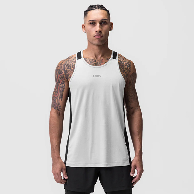 Cross-Border Men's Clothing Summer Men's Vest American Style Youth Milk Silk High-Elastic Sports Vest Men's Quick-Drying Base Layer Shirt
