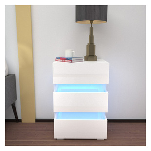 Modern minimalist bedside table household bedroom small apartment with light acrylic storage with drawer bedside table
