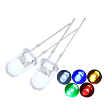 3MM圆头草帽发光二极管LED灯珠F5/5MM直插超高亮红绿蓝白黄草帽灯