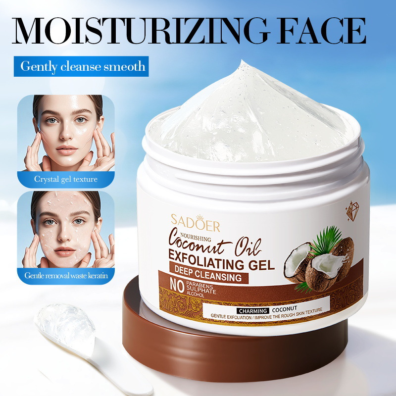 SADOER Gel esfoliante nutriente per la pelle liscia all'olio di cocco_voghion.com