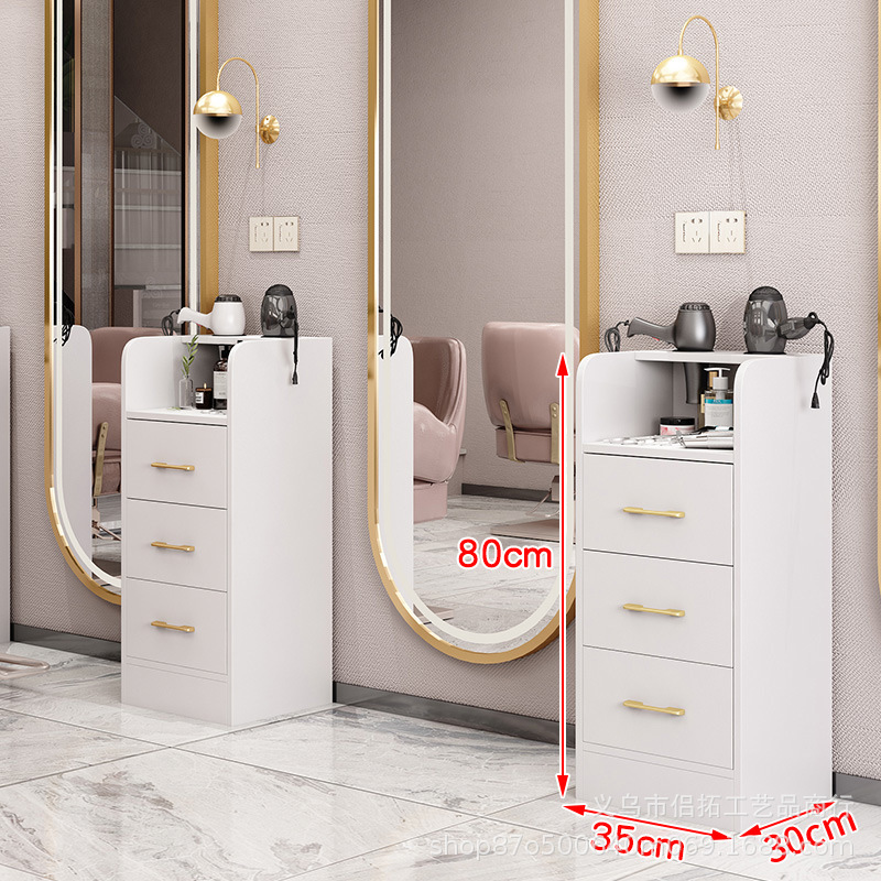 Barbería herramienta gabinete peluquería salón especial peluquería corte de pelo herramienta de gabinete coche salón de belleza herramienta de almacenamiento de mesa con cajón